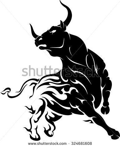 Raging Bull with Flame Trail - stock vector Toro Vector, Taurus Bull Tattoos, Bull Tattoo, Wild Bull, Cow Logo, Taurus Bull, Bull Tattoos, Bull Art, Taurus Tattoos