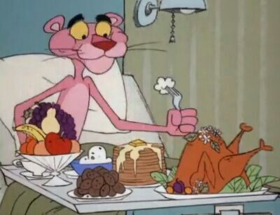 Pink panther loves to eat Pink Panther Cartoon, Pink Food, Beautiful Chaos, Japon Illustration, Cartoon Profile Pictures, Famous Cartoons, Pink Panther, Cartoon Memes, Pink Panthers