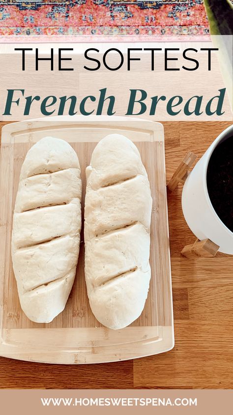 Is there anything better than freshly baked bread? I think not, especially when you can make it right at home. This recipe for soft homemade french bread is seriously so simple that absolutely anyone can make it (including your kids!) Soft French Bread Recipe, Stand Mixer Bread, Easy French Bread Recipe, French Bread Loaf, Homemade French Bread, Bread Loaves, French Bread Recipe, Freshly Baked Bread, French Dip