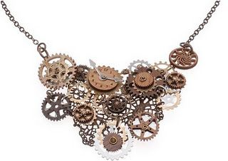 We have all seen the coin necklaces ....I LOVE this necklace with clocks and gears. Great tutorial ! Steam Punk Diy, Steampunk Mode, Diy Steampunk, Moda Steampunk, Steam Punk Jewelry, Steampunk Gears, Steampunk Diy, Steampunk Accessories, Steampunk Necklace