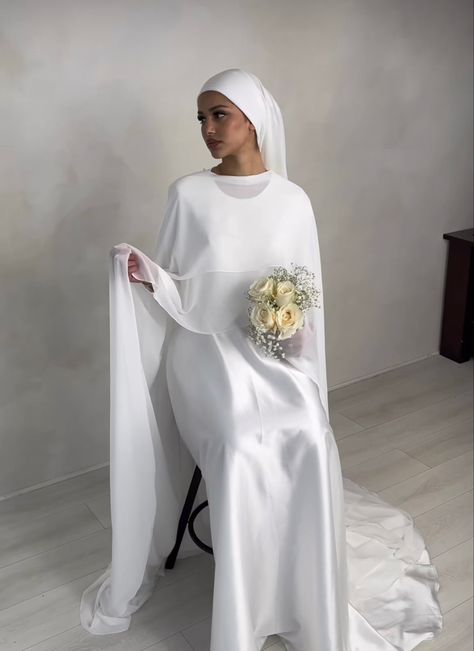 Nikkah Wedding Dress, Nikkah Abaya, Hijabi Barbie, Chiffon Veil, Nikkah Outfit, Nikkah Wedding, Wedding Abaya, Casual Abaya, Nikah Dress