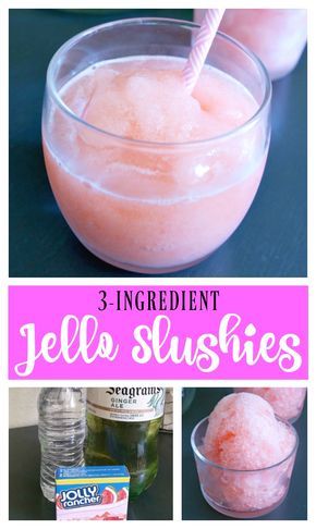 Healthy Homemade Slushies, Jello Smoothie Recipes, Frozen Jello Ideas, Jello Slushies Recipe, Jello Shaved Ice, Homemade Slushies, Watermelon Jello, Jello Recipe, 3 Ingredient Desserts