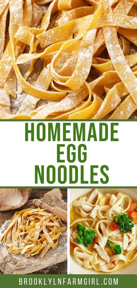 Noodles From Scratch Recipe, Noodle Recipes Homemade, Egg Noodle Recipes, Homemade Egg Noodles, Homemade Noodles, Cooking Homemade, Comfort Food Recipes Dinners, Easy Eggs, Yummy Chicken Recipes