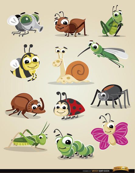 Cartoon Bugs, Bug Cartoon, Bugs Drawing, Children Stories, Free Icon Set, Bugs And Insects, Rock Painting Art, Nature Themed, Cartoon Style