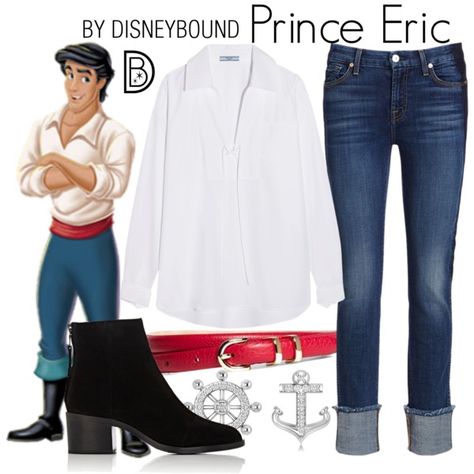 Disney Bound - Prince Eric Little Mermaid Outfit, Disney Inspired Fashion, Disney Bound Outfits, Disney Inspired Outfits, Prince Eric, Disney Artwork, Disney Day, Dapper Day, Movies Outfit