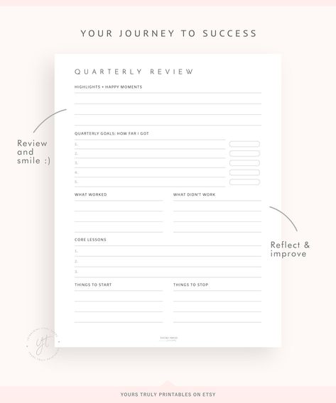 Quarterly Planner, 90-Day Goal Planner Template, Quarterly Review Insert, 3 Months Planner Printable, Goal Tracker, Routine Chart, PDF A5 A4 | Printable Planner by  John Neal