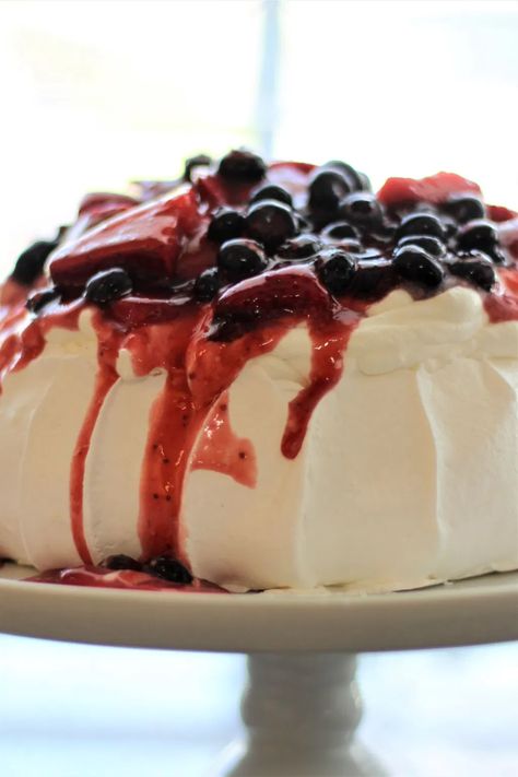 Pavlova (A Naturally Gluten Free Dessert) | Let Them Eat Gluten Free Cake Flourless Chocolate Cake Gluten Free, Meringue Dessert, Gluten Free English Muffins, Pavlova Cake, Gluten Free Dessert, Meringue Desserts, Flourless Cake, Rich Chocolate Cake, Chocolate Lava Cake