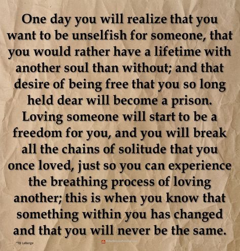 Unselfish Love Quotes, Never Be The Same, When You Know, Loving Someone, Real Talk, True Love, One Day, Love Quotes, Motivational Quotes