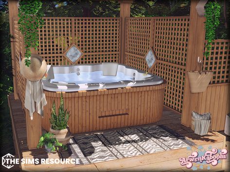 Sims 4 Pool Decor Cc, Sims4 Cc Hot Tub, Ts4 Hot Tub Cc, Sims 4 Outdoor Shower Cc, Sims 4 Cc Functional Hot Tub, The Sims 4 Cc Outdoor Furniture, Outdoor Furniture Sims 4 Cc, Sims 4 Cc Outdoor Activities, Sims 4 Jacuzzi Cc