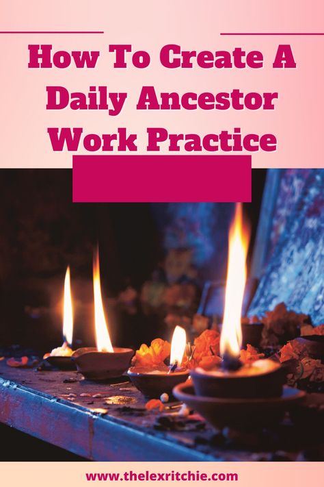 Ancestor work doesn't have to be limited to Samhain! Learn how to connect to your ancestors any time with a daily practice! Alter For Ancestors, Ancestor Oil Recipe, Ancestor Work Witchcraft, Ancestor Altar Ideas, Ancestor Work, Ancestor Altar, Ancestral Healing, Altar Ideas, Best Primer