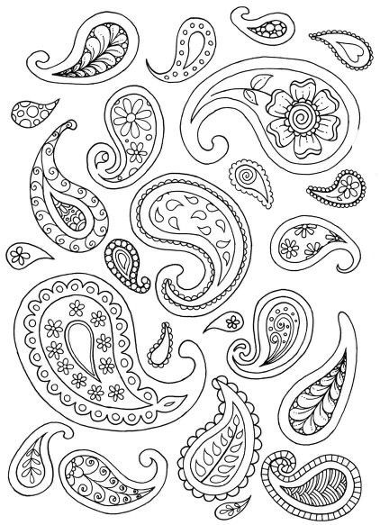 Paisley Drawing, Paisley Coloring Pages, Paisley Tattoo, Paisley Doodle, Handpoke Tattoo, Muster Tattoos, Paisley Art, Dot Art Painting, Doodle Art Designs