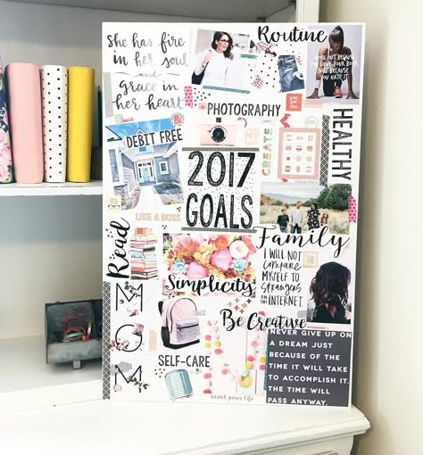 Here is my vision for 2017!!!  #trglatenightcraftyclub @theresetgirl Vision Board Ideas Examples, Goal Inspiration, Senior Banquet, Vision Boarding, Vision Board Diy, Vision Board Printables, Vision Board Ideas, Vision Board Examples, Vision Board Party