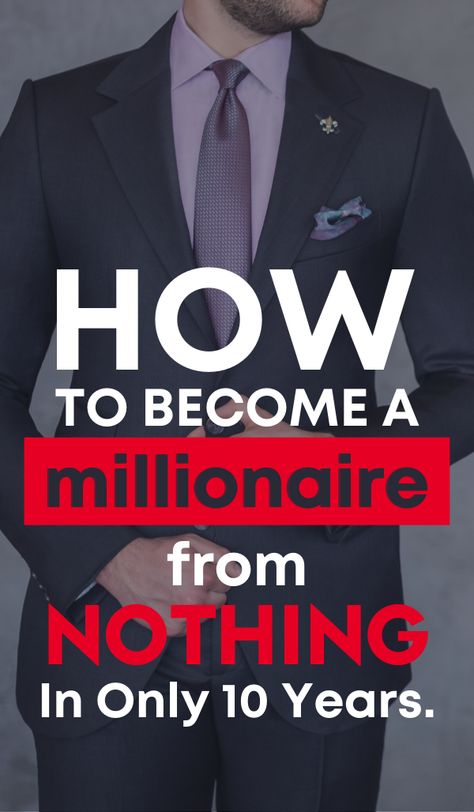 Almost everyone who doesn't come from wealth wants to know how to become a millionaire from nothing. The good news is that if you have what it takes, you can become a millionaire in 10 years! Tap the pin to learn more. #stojfinance #millionaire #becomeamillionaire #money #wealth Millionaire Track, Become Millionaire, Financial Independence Retire Early, Self Made Millionaire, Money Strategy, Money Wealth, Money Management Advice, Money Saving Strategies, Financial Life Hacks