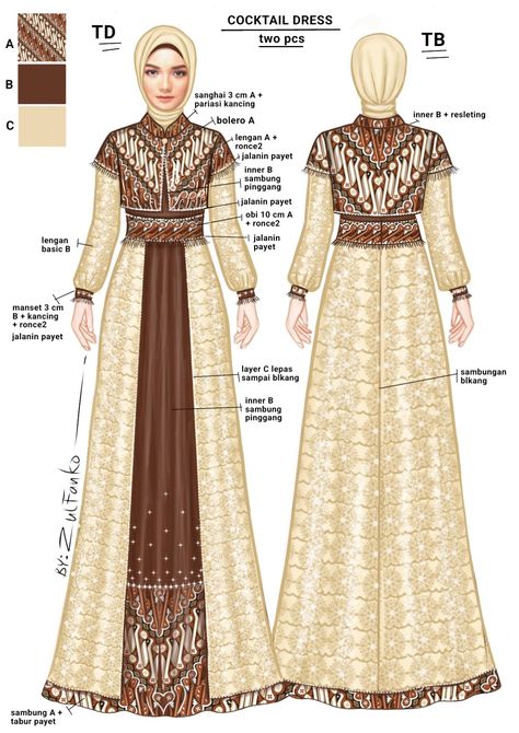 Dress Brokat Modern, Digital Fashion Design, Batik Dress Modern, Model Gamis, Dress Pesta, Hijab Wedding, Simple Bridesmaid Dresses, Fashion Illustration Sketches Dresses, Digital Fashion