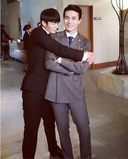 2AM's Seulong and Lee Dong Wook show some bromance on the set of 'Hotel King' | allkpop Hotel King, Jun K, Dong Wook, Lee Dong Wook, Korean Star, Gong Yoo, Korean Entertainment, Funny Profile Pictures, Korean Model