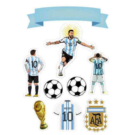 Topper Argentina, Messi Logo, Argentina Team, Paw Patrol Birthday Cake, Team Theme, Kids Cartoon Characters, Argentina Soccer, Edible Paper, Leonel Messi