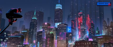 Yuhki Demers (@yuhkidemers) / Twitter Into The Spiderverse, Spider Man Across The Spider Verse, Sci Fi City, Across The Spider Verse, City Background, Verse Art, Magical Art, The Spider, Cityscape Painting