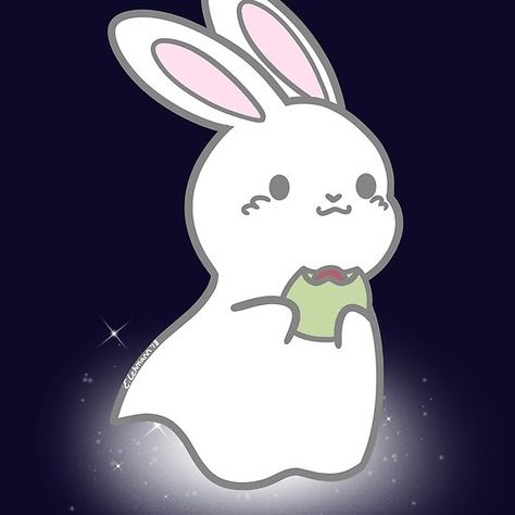 Kawaii Mochi White Bunny Ghosty Goo Halloween Bunny Art, Kawaii Stuffies, Spooky Bunny, Ghost Bunny, Halloween Rabbit, Kawaii Mochi, Rabbit Rescue, Goth Bunny, Gaming Ideas