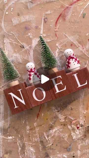 Winn & Fred on Instagram: "Handmade Christmas decor made using some wood that I already had.
Cut the wood into small blocks (different heights) and added lettering.  The little snowmen were made from peg dolls and I used a Posca pen to add the detail.  Cut some fabric for the scarves and added the bottle brush trees.  Blocks were glued together with wood glue. @posca_aus 
.
#christmas #farmhousechristmas 
#christmasdecorations 
#handmadechristmas 
#countrychristmas #rusticchristmas 
#christmasdecor #farmhouse 
#vintagechristmas #christmassign 
#christmastrees #primitivechristmas #countrychristmas #cottagecore #countrycorechristmas #christmascrafts #crafts #homemadechristmas #diycrafts #diyhomedecor" Wood Block Ornaments, Christmas Blocks Wooden Diy, Wood Block Family, Block Ornaments, Block Family, Wood Blocks Christmas, Handmade Christmas Decor, Christmas Blocks, Handmade Christmas Decorations