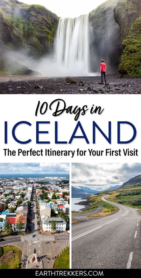 10 day Iceland itinerary for first-time visitors. Visit Reykjavik, Blue Lagoon, Golden Circle, Snaefellsnes Peninsula, south coast sights, and Landmannalaugar. Landmannalaugar Iceland, Nordic Travel, List Inspiration, Iceland Vacation, Iceland Travel Guide, Snaefellsnes Peninsula, Iceland Travel Tips, Iceland Itinerary, Visit Iceland