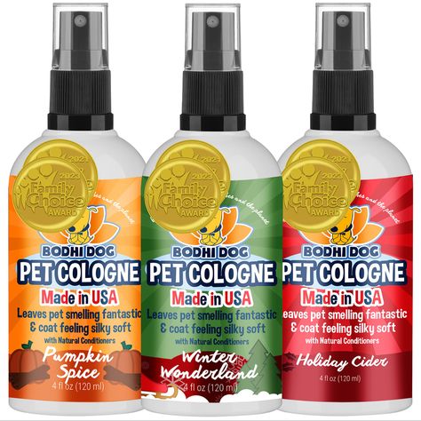 Bodhi Dog's premium and professional Baby Powder Pet Cologne is made with natural conditioners that leave your pet smelling great and their coat feeling silky soft. Safe for all pets with fur. #pets #petlovers #petsupplies #dogs #dogsofinstagram #cologne #animals Holiday Cider, Dog Cologne, Dog Perfume, Dog Conditioner, Pet Smell, Natural Conditioner, Pet Supplies & Accessories, Deodorizing, Holiday Scents