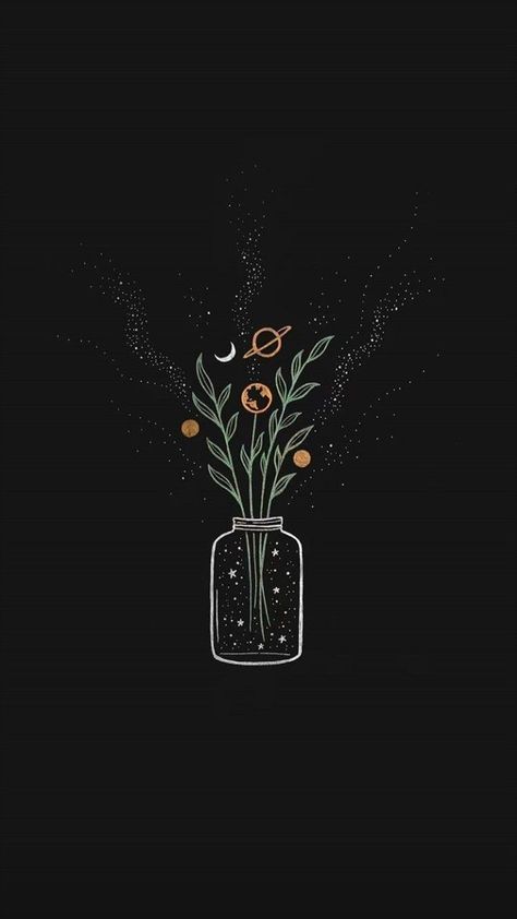 2023 Iphone Wallpaper, Iphone Wallpaper Hipster, Cute Black Wallpaper, Witchy Wallpaper, Simple Phone Wallpapers, Wallpaper Dark, Wallpaper Nature Flowers, Celestial Art, Cute Simple Wallpapers