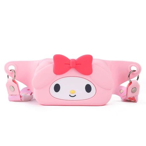 My Melody By Sanrio Silicone Big Waist Bag New With Tags Approximate Measurements Length: 7.9” Height: 3.9” Width: 2.4” Hello Kitty Lunch Bag, Sanrio Backpack, Hello Kitty School, Glitter Backpack, Hello Kitty Purse, Kawaii Bag, Sanrio My Melody, Hello Kitty Sanrio, Backpack Keychains