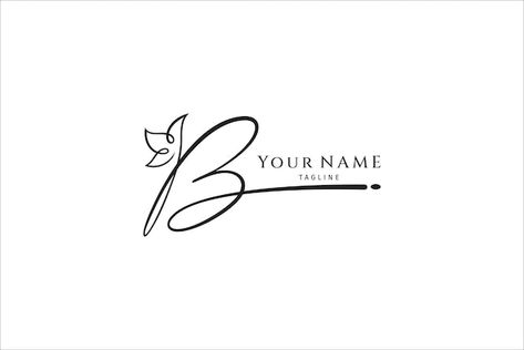 Handwritten initial letter b simple sign... | Premium Vector #Freepik #vector #signature-font #letter-logo #style-logo #handwritten Signature Ideas B Letter, B Font Logo, B Logo Design Ideas Creative, B Letter Signature, B Signature Ideas, B Logo Design Fonts, Hand Writing Logo, B Logo Design Ideas, Letter B Tattoo Ideas