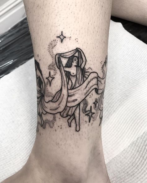 3 Dancing Witches Tattoo, Three Witches Dancing Tattoo, Witches Dancing Tattoo, Witch Dancing Tattoo, Witches Dancing Around Fire Tattoo, Witch Leg Sleeve Tattoo, Witch Dance Tattoo, Dancing Witches Tattoo, Witch Tattoo Sleeve