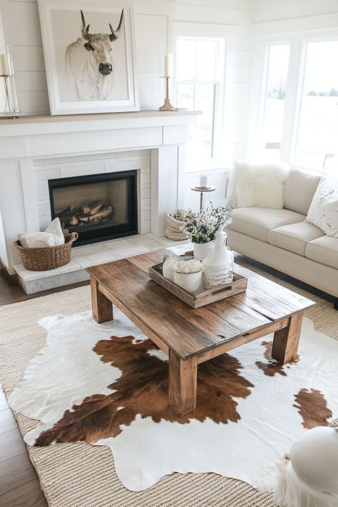 🛋️ Southern Style Magic: Transform Your Living Room! ✨ - Cowgirl Home Aesthetic, Magnolia Style Living Room, Western Style Living Room Ideas, Neutral Western Living Room, Western Chic Home, White Rustic Living Room, Southern Style Living Room, Simple Western Home Decor, Chic Western Decor