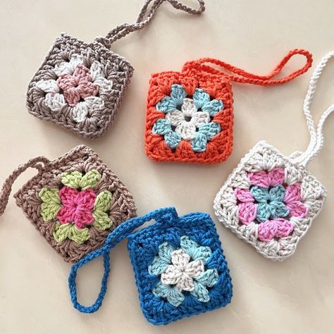 Crochet Cozy, January 11, Mini Pouches, Air Pods, Ocean Sunset Photography, Crochet Art, May 31, Crochet Motif, Handmade Bags