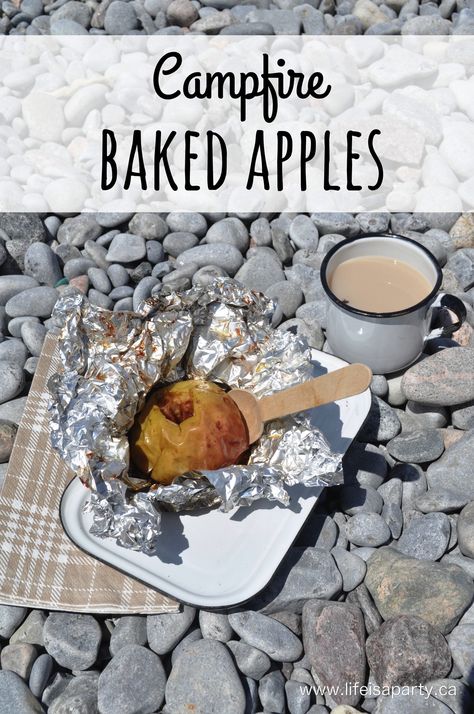 Tis the season for camping, and campfire recipes!  These Campfire Baked Apples are the perfect treat for campfire cookouts.  They’re easy to make, and so good.  They’re a simple treat, and easy to put together at home before you go, or at a campsite since they have just a few ingredients. I made them for … Campfire Cinnamon Rolls, Dutch Oven Camping Recipes, Baked Apple Recipes, Camping Dishes, Camping Desserts, Candy Cupcakes, Campfire Recipes, Easy Camping Meals, Recipes Italian