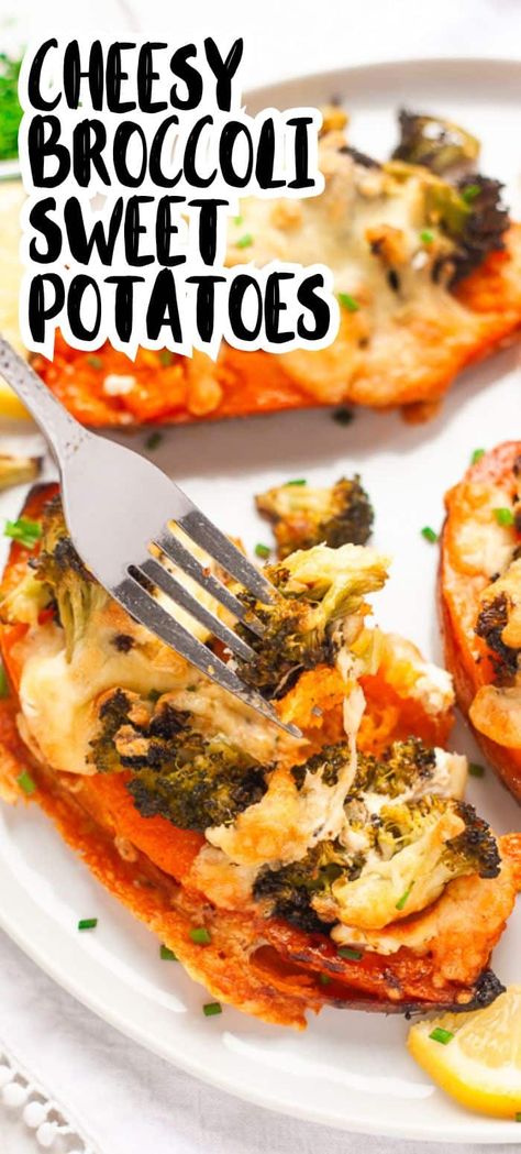 Sweet Potato And Broccoli Recipes, Broccoli And Sweet Potato Recipes, Sweet Potato And Broccoli, Mediterranean Sweet Potatoes, Kid Friendly Side Dishes, Stuffed Sweet Potato, Broccoli Dishes, Sweet Potato Recipes Baked, Sweet Potato Recipe