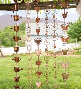 Watering Can Rain Chain | Wind and Weather Rain Chain Ideas, Decorative Downspouts, Rain Chimes, Roof Drainage, Gutter Drainage, Hanging Screen, Rain Catcher, Butterfly Wind Chime, Roof Decoration