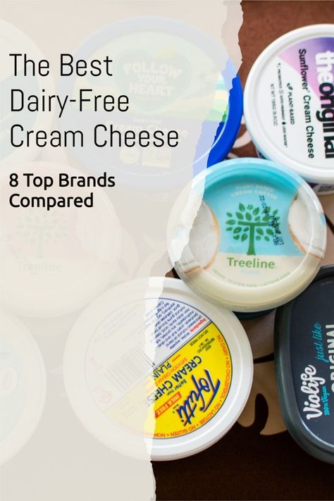 The Best Dairy-Free Cream Cheese Taste Test - the ultimate comparison by dairy eaters and dairy-free consumers Cream Cheese Alternative, Plant Based Cream Cheese, Cheese Alternative, Butter Alternative, Cheese Alternatives, Dairy Free Cream Cheese, Milk Allergy, Dairy Free Cream, Dairy Free Cheese