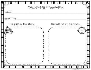 Camp Kindergarten, Self Connection, Reading Connections, Text Connections, Text To Self Connection, Grade 1 Reading, Text To Text, Kevin Henkes, Text To Text Connections