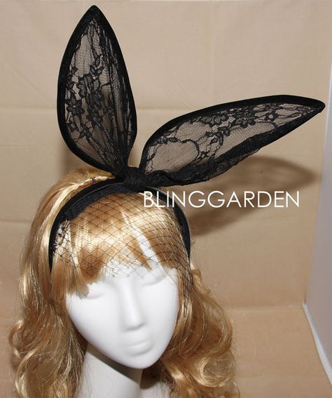 Vintage Style Handmade Bridal Wedding Party Black by blinggarden, $16.99 Gothic Headband For Masquerade Costume, Gothic Headband For Halloween Masquerade, Lace Mask Halloween Outfit, Gothic Halloween Masquerade Headband, Lace Bunny Ears, Sequin Mask, Sugar Skull Face, Skull Face Mask, Bridal Mask