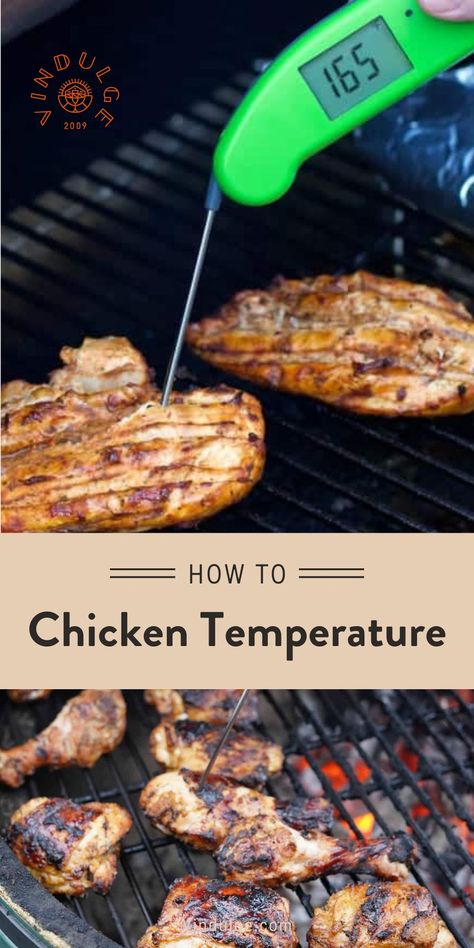 Perfectly cooked chicken temperature comes down to understand pasteurization temp and time, carryover cooking, and the cut of chicken you are cooking. Cooked Chicken Temperature, Chicken Cooking Times, Chicken Temperature, Smoked Turkey Recipes, Bbq Chicken Recipes, Sauteed Chicken, Cooked Chicken, Cooking Temperatures, Smoked Chicken