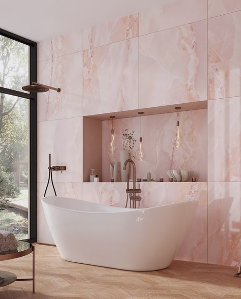 Ready to make a statement? 💕 Introducing Tile Club’s stunning Pink Tiles! Whether you’re loving the soft, matte blush or the glossy finish, these tiles add a touch of bold elegance to any room. Perfect for transforming your kitchen, bathroom, or an accent wall, pink is the new neutral that’s both chic and timeless. Your space deserves that next-level upgrade—go ahead, think pink! 🌸 Bedroom Tiles Wall, Elegant Tile Flooring, Bathroom Flooring Options, Pink Tile Bathroom, Pink Bathroom Tiles, Bedroom Tile, Porcelain Tile Bathroom, Girly Bathroom, Marble Tile Bathroom