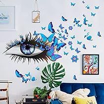 Butterfly Wall Stickers Ideas, Butterfly Sticker Wall Decor, Girls Bedroom Wallpaper, Bedroom Stickers, Girls Wall Stickers, Wall Sticker Design, Wall Stickers 3d, Removable Wall Art, Heart Wall Decal