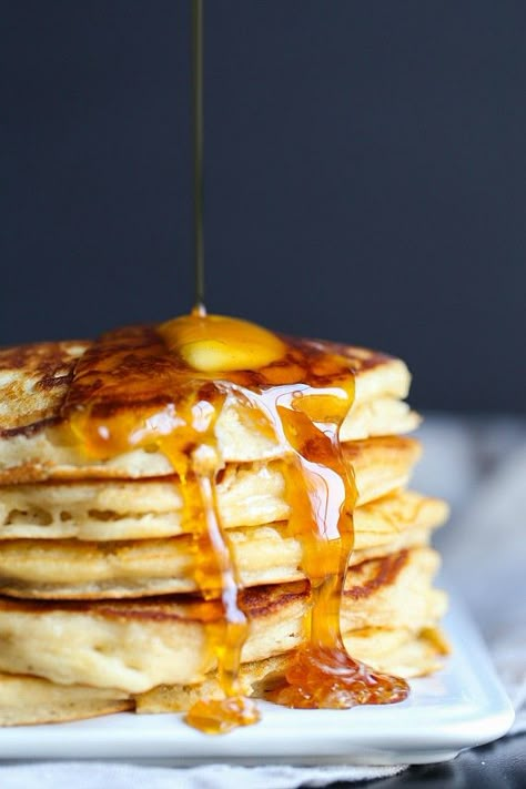 Brown Sugar Pancakes...the best pancakes EVER! Best Pancake Syrup Recipe, Ihop Pancake Recipe Without Buttermilk, Brown Sugar Pancake Recipe, I Hop Pancake Recipe, Best Pancake Recipe Ever, Brown Sugar Pancakes, Homemade Pancake Syrup, Pancake Syrup Recipe, Cooking Goals