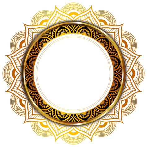 Psd Files Download Free, Circular Frame Design, Mandala Circle Design, Circle Logo Png, Golden Circle Frame, Islamic Png, Mandala Gold, Circle Mandala, Circle Png