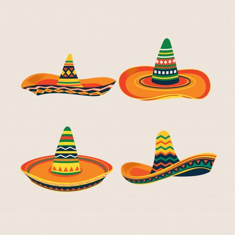 Sombrero Illustration, Mexican Illustration Art, Mexican Iconography, Mexican Centerpiece, Mexico Illustration, Mexican Sombrero Hat, Day Of The Dead Artwork, Hat Illustration, Mexican Sombrero