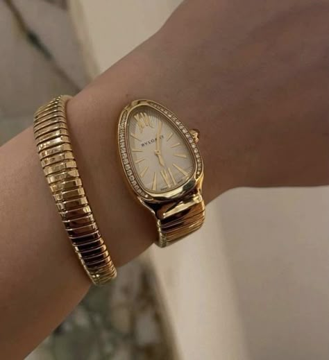 Bvlgari Serpenti Watch, Bulgari Serpenti Watch, Serpenti Watch, Elegant Watches Women, Bulgari Watch, Bvlgari Bracelet, Flexible Bracelet, Bvlgari Serpenti, Gold Watches Women