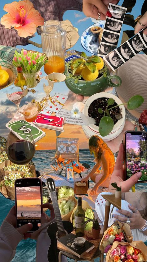 summer mood board slay Summer Inspiration Board, Summer Mood Board Aesthetic, June Mood Board, Summer Mood Board, Summer Vision, Summer Mood, Vision Boards, Summer Inspiration, Summer 24