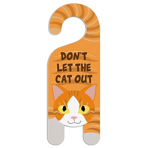 Unicorn Kids Room, Unicorn Sign, Door Knob Hanger, Orange And White Cat, Don't Disturb Sign, Room Cute, Grey And White Cat, Doorknob Hangers, Hanger Decor