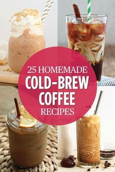 25 Cold-Brew Coffee Recipes - Delicious Coffee Recipes You've Gotta Try Coffee Toppings Ideas, Cold Brew Ideas, Ninja Hot And Cold Brew System Recipes, Homemade Cold Brew Coffee, Brew Coffee Recipe, Ninja Coffee Bar, Cold Brew Coffee Recipe, Cold Brew Recipe, Iced Coffee Recipes