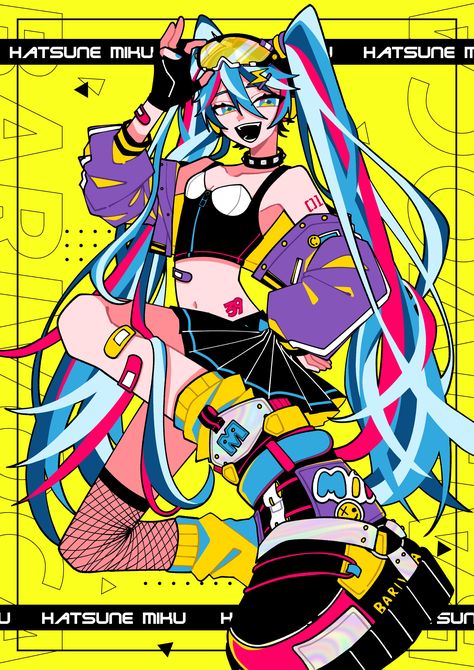 Vocaloid Characters, Japon Illustration, 영감을 주는 캐릭터, Funky Art, Cartoon Art Styles, Cartoon Character, 그림 그리기, Pretty Art, Graphic Poster