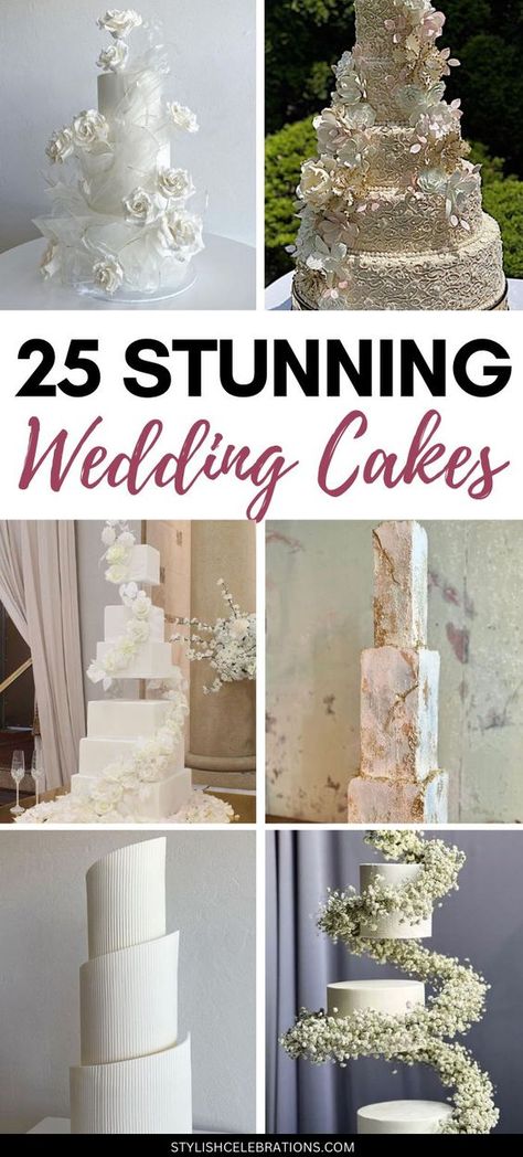 If you're gearing up for your big day, get ready to be wowed by some stunning and elegant wedding cake ideas! From classical cakes to simple cake designs, unique ones and tiered ones Tropical Themed Wedding Cake, Modern Wedding Cakes Unique, Wedding Cakes 4 Tier Elegant, Romantic Wedding Cake Elegant, Classic Elegant Wedding Cake, 2025 Wedding Cake Trends, Wedding Cake Trends For 2024, Wedding Cake Ideas Elegant Beautiful, Boho Wedding Cake Bohemian Style