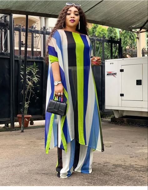 Bubu Styles, Chiffon Styles, Materials Gown Style, Long Gown Styles, Bubu Gown Styles, Stylish Naija, 2piece Outfits, Chic Dress Classy, African Wear Dresses